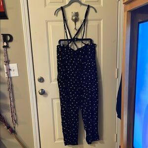 Torrid Disney Mickey Mouse & Minnie Mouse Polka Dot Black Challis Overall